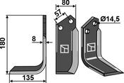 Blade, left model - AgriParts