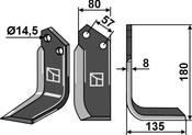Blade, right model - AgriParts