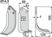 Blade, right model - AgriParts