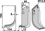 Blade, left model - AgriParts
