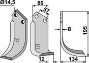Blade, right model - AgriParts
