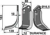 Blade DURAFACE, left model - AgriParts