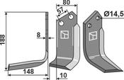 Blade, left model - AgriParts