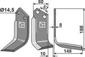 Blade, right model - AgriParts
