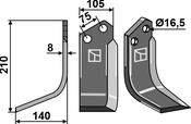 Blade, left model - AgriParts