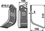 Blade, right model - AgriParts