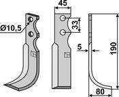 Blade, right model - AgriParts
