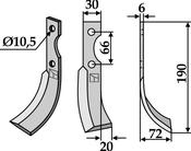 Blade, right model - AgriParts