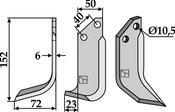 Blade, left model - AgriParts