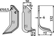 Blade, right model - AgriParts