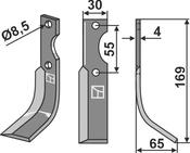 Blade, right model - AgriParts