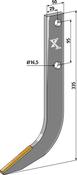 Row cutter hook - Hard metal - AgriParts