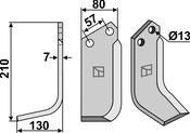 Blade, left model - AgriParts