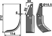 Blade, left model - AgriParts