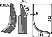 Blade, right model - AgriParts