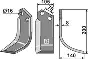 Blade, right model - AgriParts