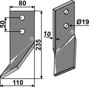Rotary tine, right model - AgriParts