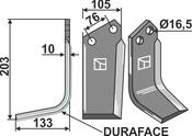Blade DURAFACE, left model - AgriParts