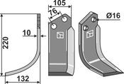 Blade, left model - AgriParts