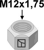 Nut M12x1,75 - galvanized - left thread - AgriParts