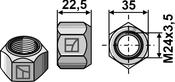 All-metal nut with squeezing device M24 - DIN 6925 galv. 8.8 - AgriParts