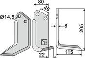Blade, right model - AgriParts