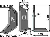 Blade DURAFACE, right model - AgriParts