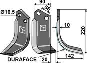 Blade DURAFACE, right model - AgriParts