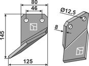 Rotary tine, left model - AgriParts