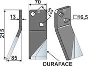 Rotary tine DURAFACE, left model - AgriParts