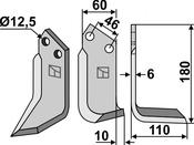 Blade, right model - AgriParts