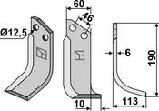 Blade, right model - AgriParts