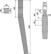 Tine for rotary harrows - AgriParts