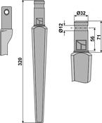 Tine for rotary harrows - AgriParts