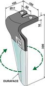 Tine for rotary harrows (DURAFACE) - right model - AgriParts