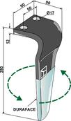Tine for rotary harrows (DURAFACE) - left model - AgriParts