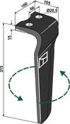 Tine for rotary harrows, left model - AgriParts