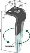 Tine for rotary harrows (DURAFACE) - left model - AgriParts