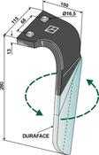 Tine for rotary harrows (DURAFACE) - left model - AgriParts