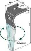 Tine for rotary harrows (DURAFACE) - right model - AgriParts
