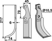 Blade, left model - AgriParts