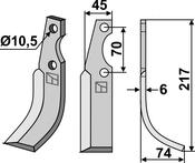 Blade, right model - AgriParts
