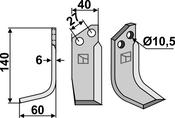 Blade, left model - AgriParts