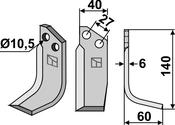 Blade, right model - AgriParts