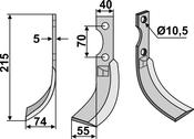 Blade, left model - AgriParts