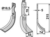 Blade, right model - AgriParts