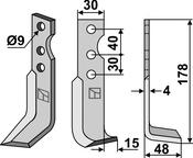 Blade, right model - AgriParts