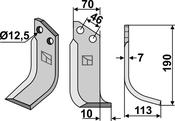 Blade, right model - AgriParts
