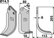 Blade, right model - AgriParts