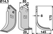 Blade, right model - AgriParts